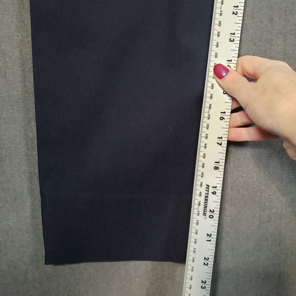 Charter Club Pull‎ On Pants Womens 8 Navy Blue Cropped Vented Hem - Picture 8 of 11
